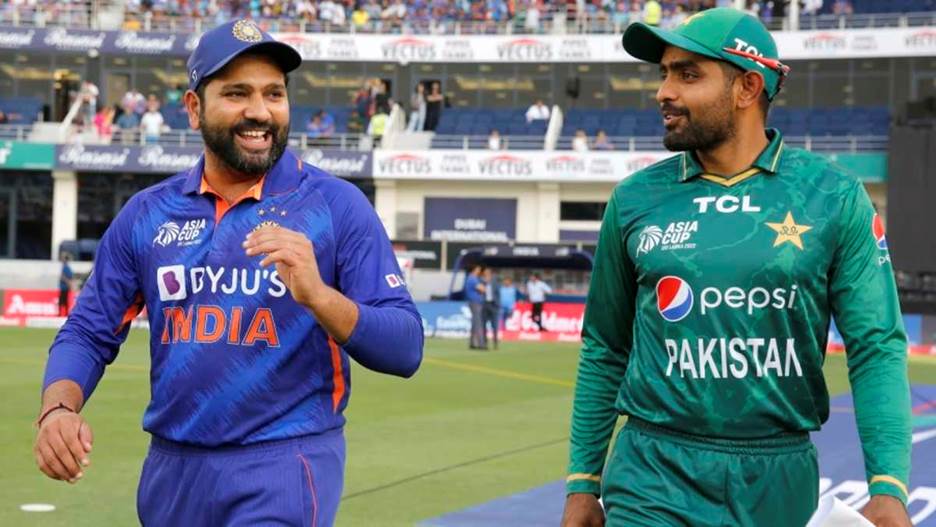 Babar Azam and Rohit Sharma walk out for the toss, India vs Pakistan, Asia Cup, Dubai, September 4, 2022