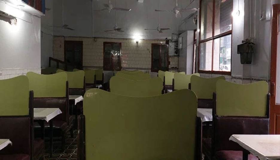 The picture shows inside view of an Iranian cafe located in Karachi. Author