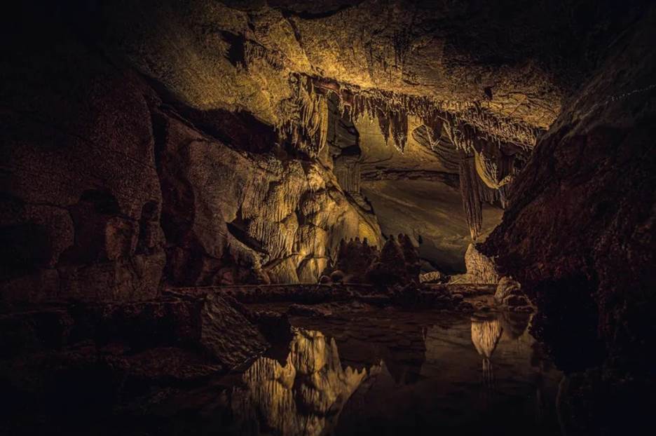 A picture containing nature, cave  Description automatically generated