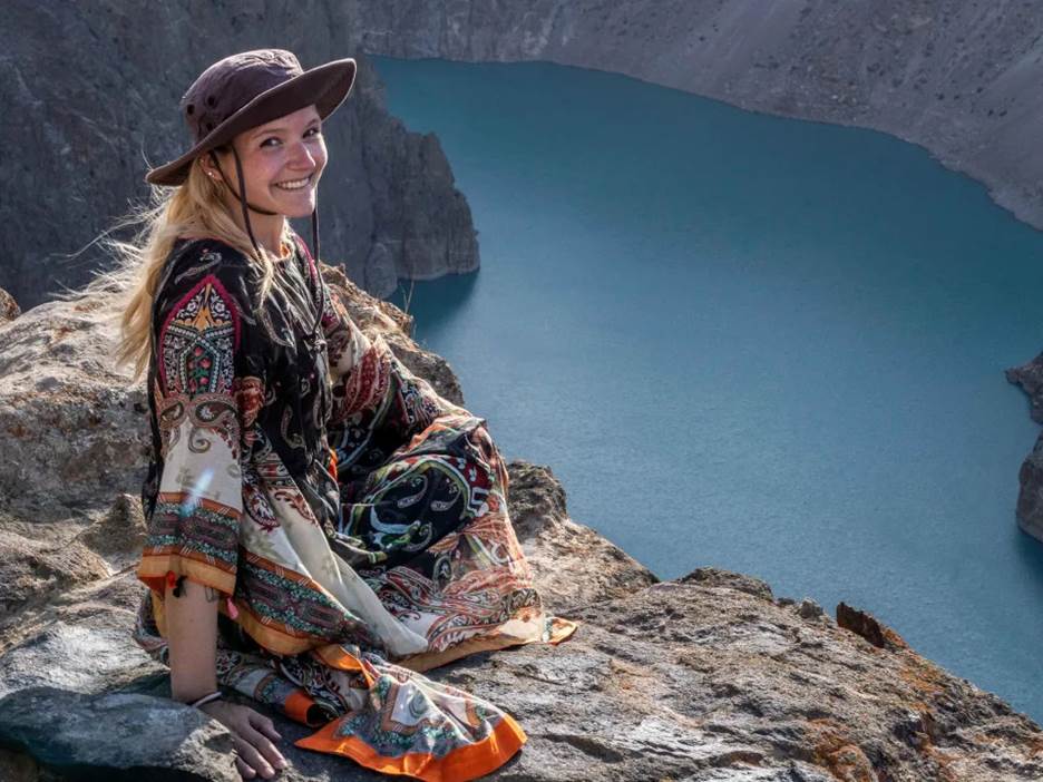 Samantha Shea on a day hike in the Hunza Valley.