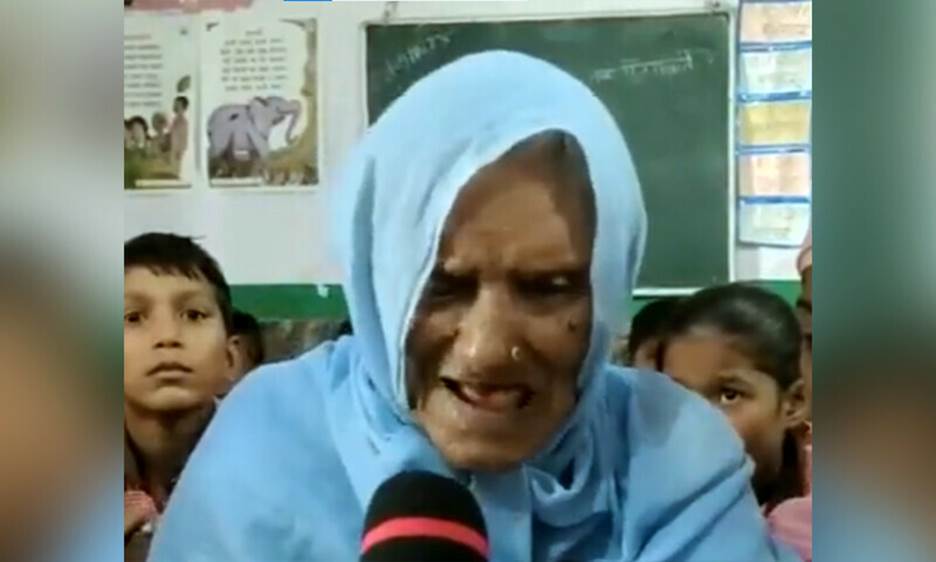 “I like to study…I attend school, now I can count notes…” says Salima Khan. —Screengrab from video courtesy ANI news