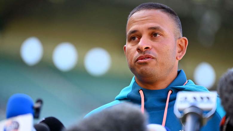 Usman Khawaja has so far been prevented from promoting human rights during the Pakistan series • Getty Images