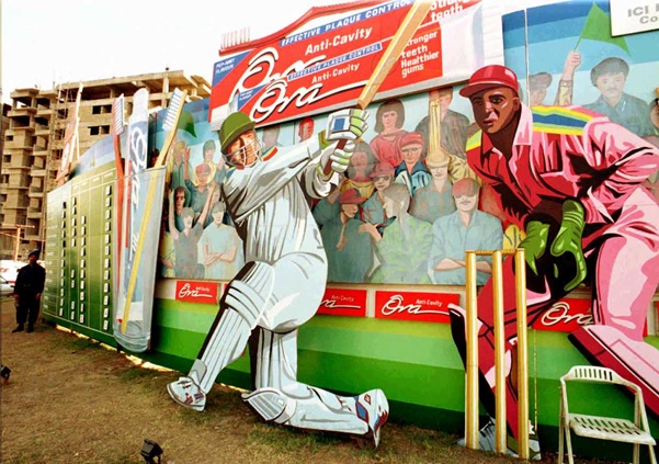 A World Cup billboard in Karachi, February 28, 1996
