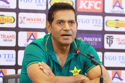 Aaqib Javed, Pakistan's white-ball coach, doesn't have fond memories of the 1996 quarter-final In Bangalore, where Pakistan were knocked out of their home World Cup © AFP via Getty Images