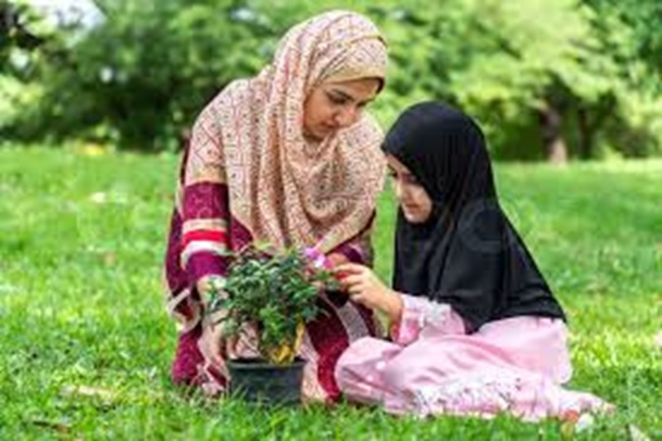 Portrait of asian arabic little muslim ...