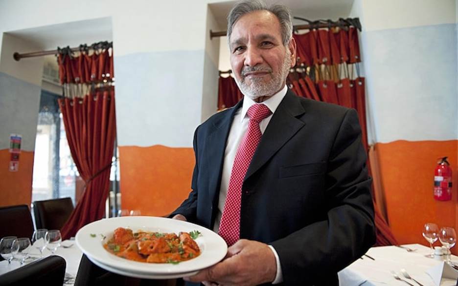Ali Ahmed Aslam with his signature dish