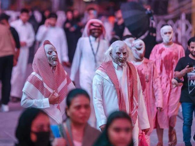 dressed up visitors were granted free entry to the boulevard on the condition that they wore scary costumes photo twitter