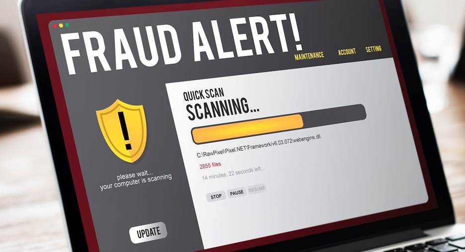 A computer screen with a security alert Description automatically generated