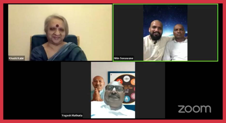 A group of people on a video call Description automatically generated