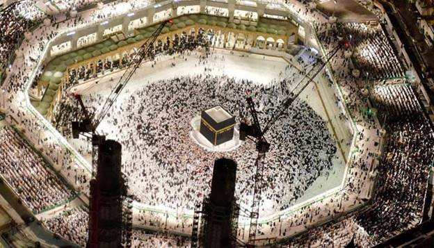 An undated aerial shot of the Holy Kaaba. — X/@insharifain