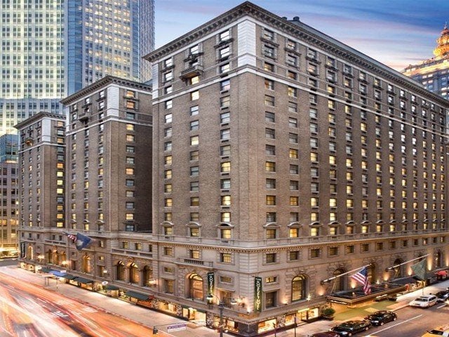 A large building with many windows Description automatically generated