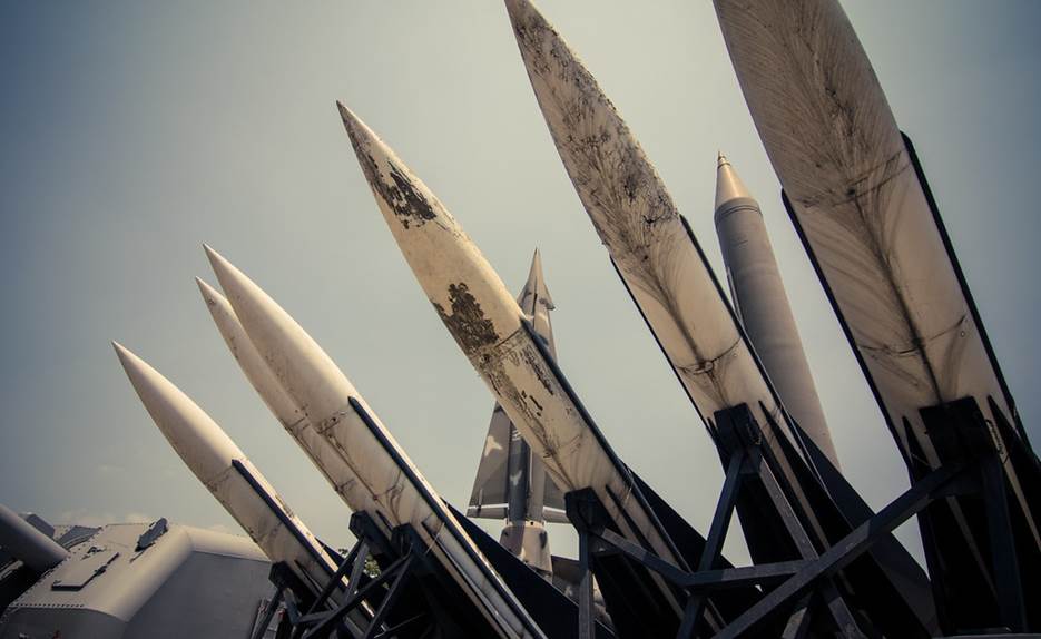 A picture containing weapon, knife, missile Description automatically generated