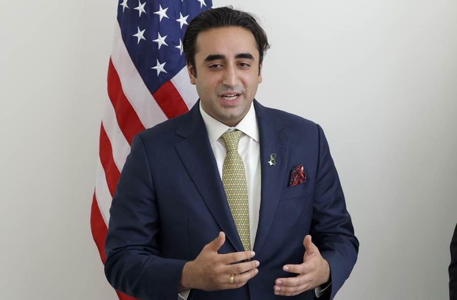 Foreign Minister Bilawal Bhutto Zardari speaks during his meeting with Secretary of State Antony Blinken at United Nations headquarters, Wednesday, May 18, 2022. —Eduardo Munoz/Pool photo via AP