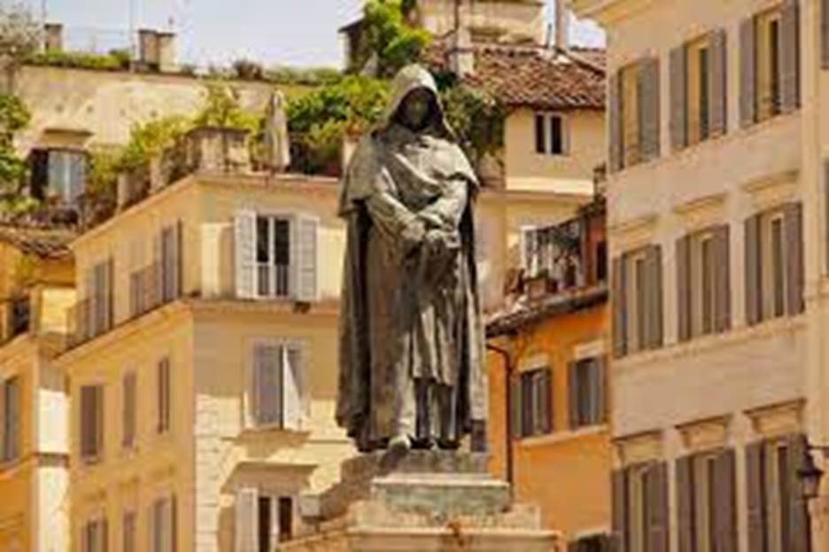 Statue of Giordano Bruno by Ettore Ferrari, Campo de' Fiori, Rome - Walks in Rome (Est. 2001)