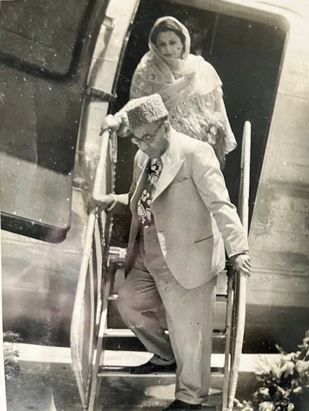 Begum Ra’ana Liaquat Ali Khan with her husband, former prime minister Liaquat Ali Khan — Photo provided by the author