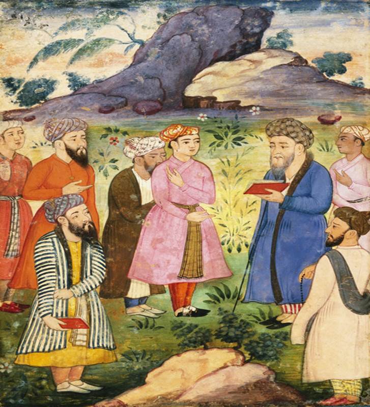 A painting of a group of men Description automatically generated