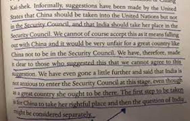 Ajit Kumar Doval : The Pride of India - Our respected First PM of India  didnt accept UN security council membership and gave that position to China  , Now his grand grand