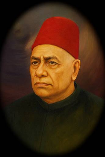 An imaginary sketch of Sir Syed without a beard